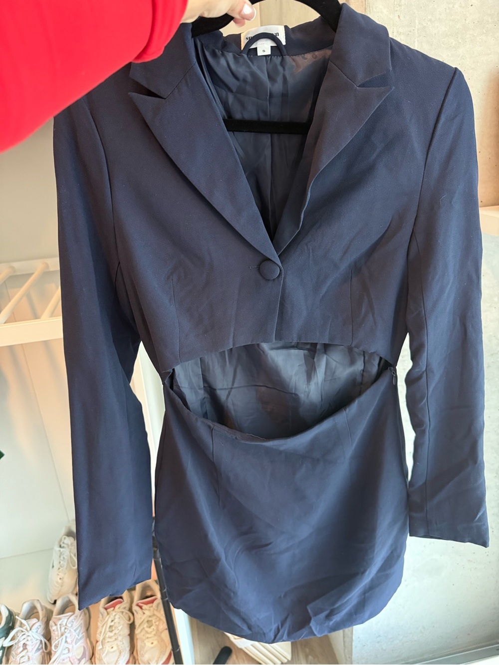Superdown Women's Navy Cutout Blazer Dress
